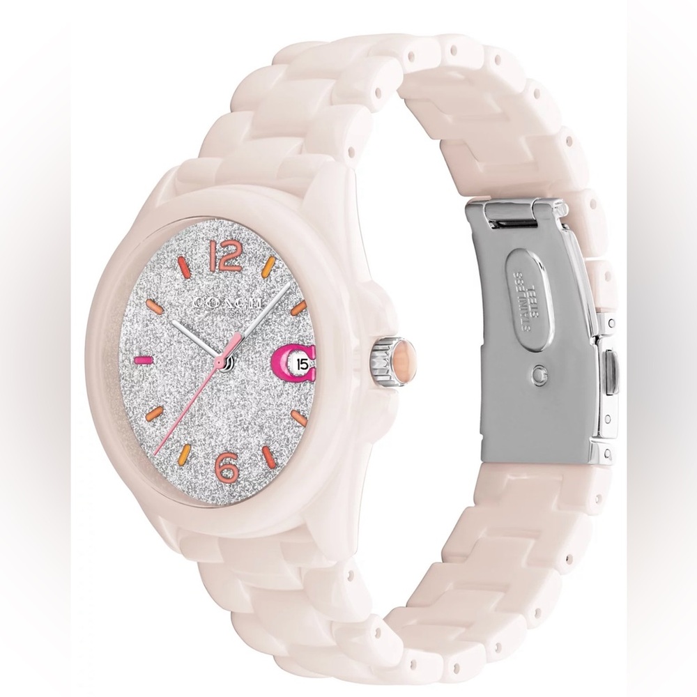 Coach Beige Glitter Watch - Picture 3 of 10